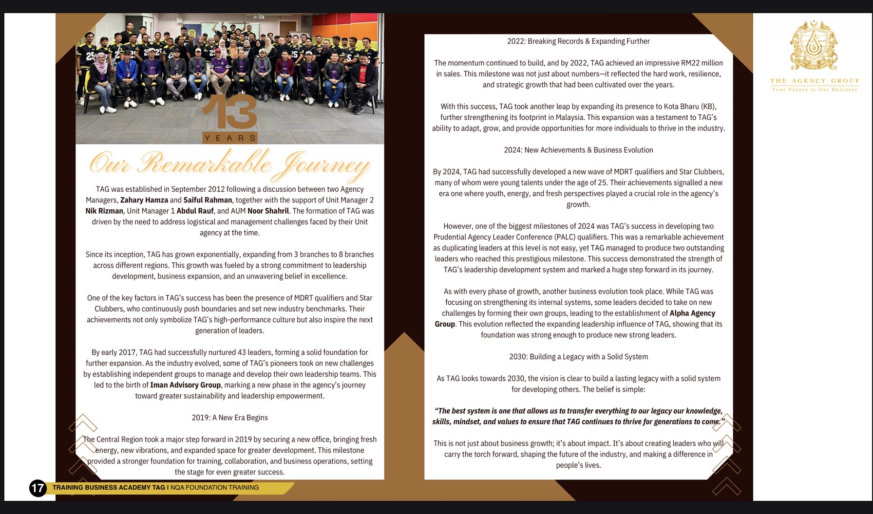 Sejarah dan perkembangan The Agency Group